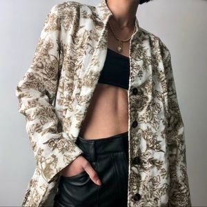 BOGOFREE Earthy Floral Blazer Jacket